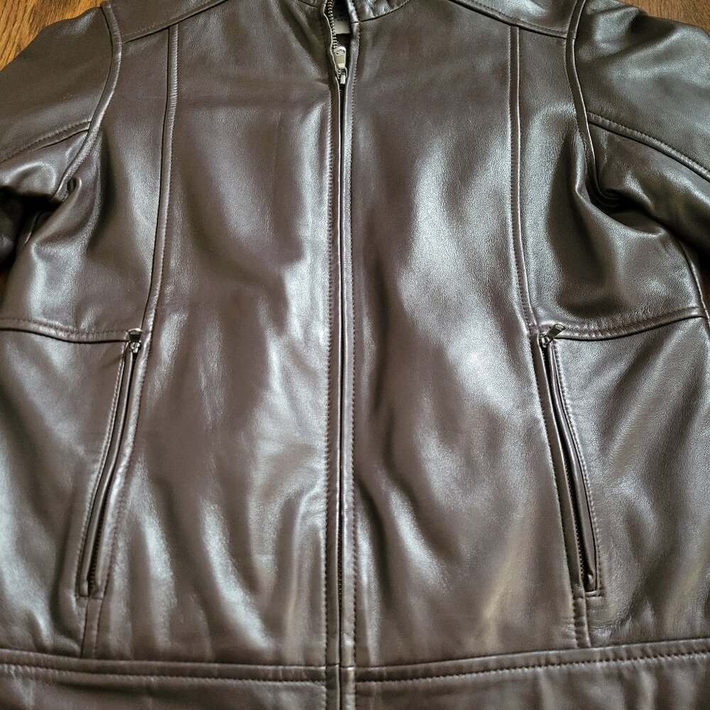 Peter Manning Leather Jacket - Brown (Lambskin) View 2